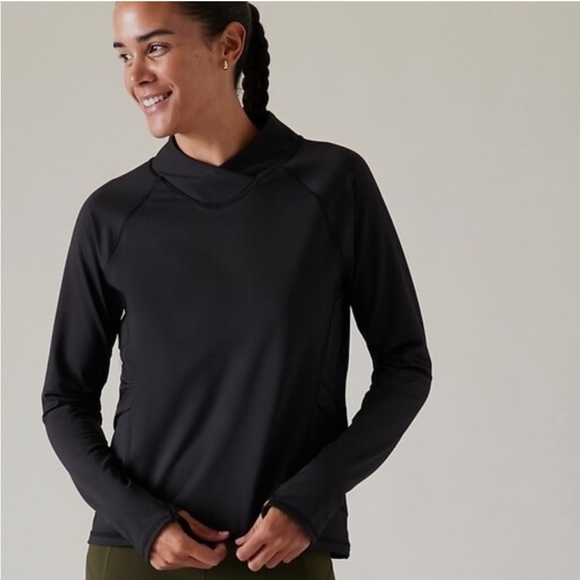 Athleta Tops - Athleta Black Women's Whistler Cross Neck Top EUC